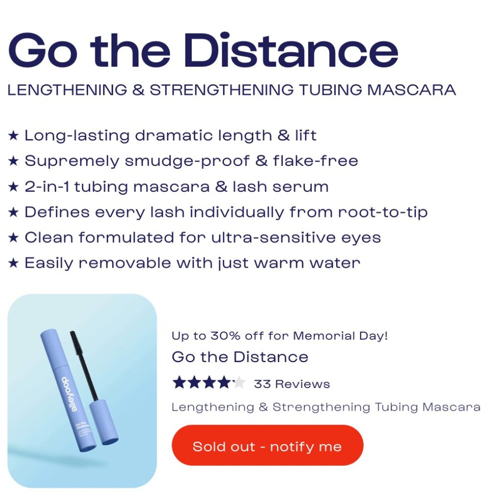 Alleyoop Go the Distance Mascara